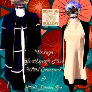 𝅺YOUTHCRAFT MISS VIRGIN WOOL DRESS AND OVERCOAT SET